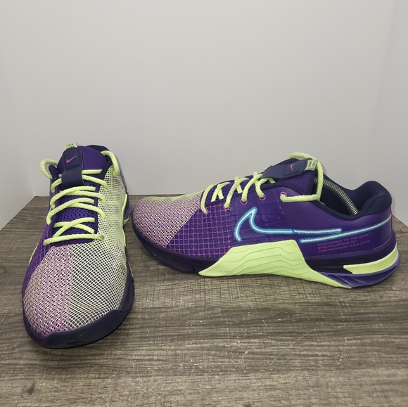 Nike Metcon 8 AMP Deep Purple/Volt Mens Size 12 US Shoes Sneakers - Picture 1 of 10